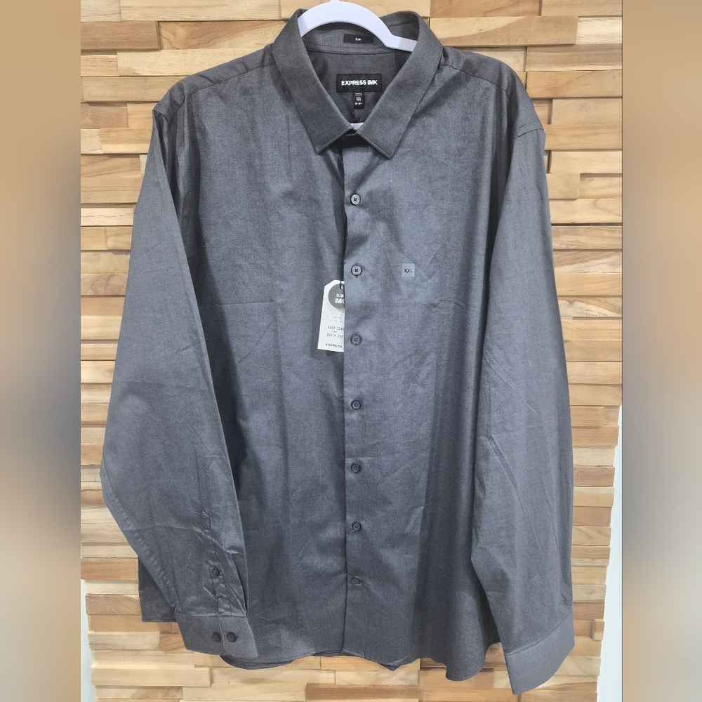 Express Charcoal Dress Shirt - Size XXL - NEW WITH TAGS